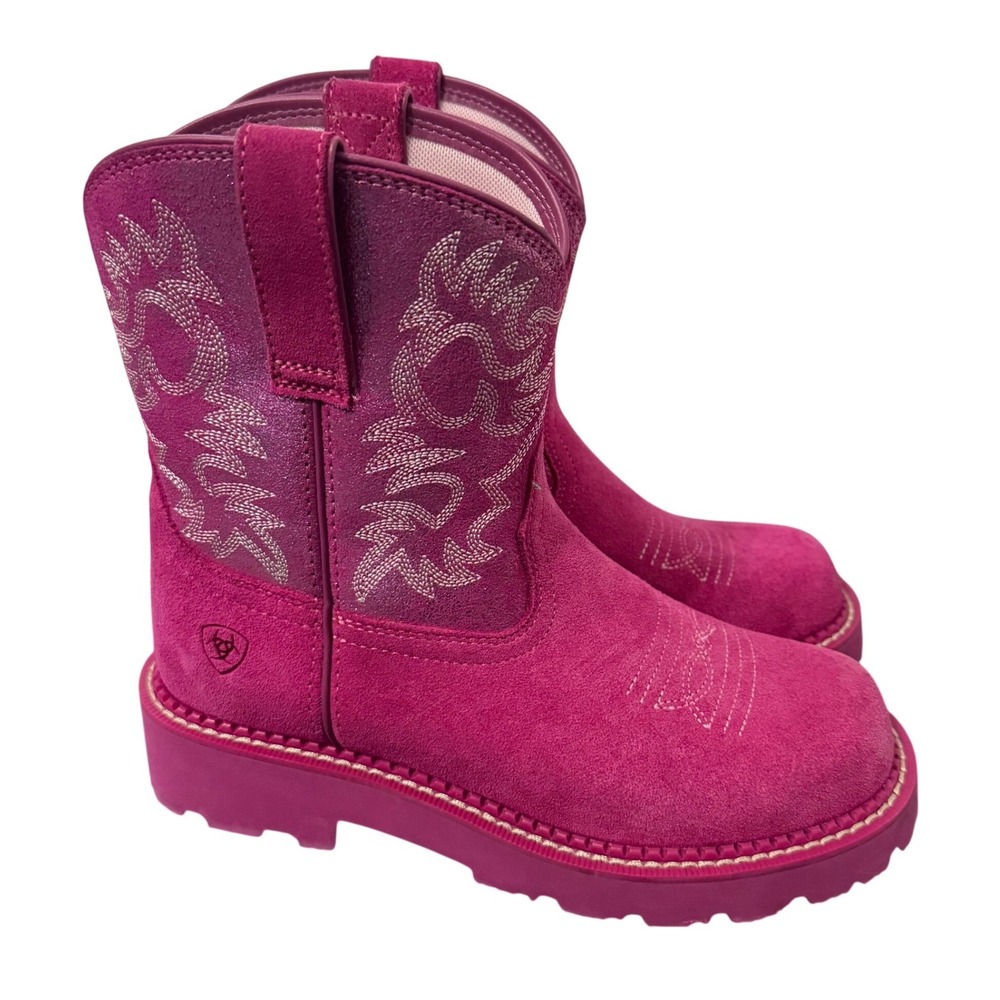 Ariat Womens 7 B Hottest Pink Metallic Western Fatbaby Boots Cowgirl 10050997